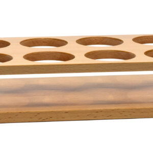 Wooden Bottle Stand - Fits 12 Bottles, up to 1.75" Diameter - Beechwood - Eisco Labs