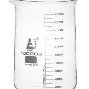 Beaker 10 000ml - Low Form White Graduations - Borosilicate Glass