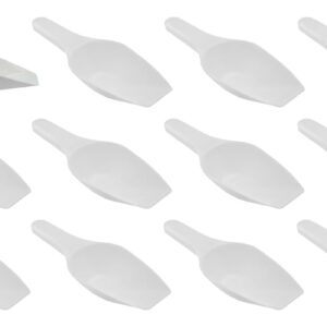 12PK Scoops, 25ml (0.85oz) - Polypropylene - Flat Bottom, Excellent for Measuring & Weighing