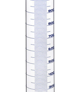 Graduated Cylinder, 1000ml - Class A - Blue Graduations, Round Base
