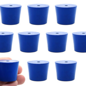 10PK Neoprene Stoppers, 1 Hole - ASTM - Size: #6 - 26mm Bottom, 32mm Top, 25mm Length