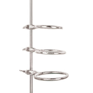 Retort Stand & Ring Set - 8"x5" Base 23.5" Rod - 3" 4" & 5" Rings