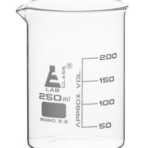 Beaker, 250ml - Low Form - 50ml Graduations - Borosilicate Glass