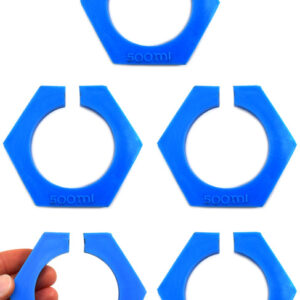 5PK Cylinder Protectors, Fits 500ml Measuring Cylinders - Hexagonal ABS Shape, Plastic - Pack of 5 Protectors - Eisco Labs