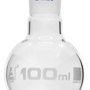 Florence Boiling Flask, 100ml - 24/29 Interchangeable Joint - Borosilicate Glass - Round Bottom - Eisco Labs
