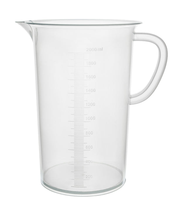 Measuring Jug 2000mL - Polypropylene Plastic - Raised Graduations