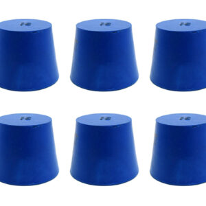 Neoprene Stoppers, Solid Blue - Size: 35mm Bottom, 45mm Top, 36mm Length - Pack of 10
