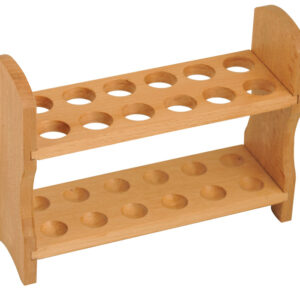 Test Tube Rack 9 Inch - 12 Tube Capacity - Wooden Beechwood