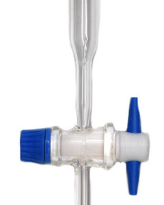 Burette, 25ml - Class A, DIN 385 Compliant, Borosilicate Glass with PTFE Key Stopcock, 0.10ml Graduations - Eisco Labs