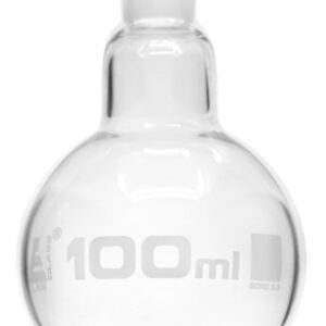 Florence Boiling Flask, 100ml - 14/23 Interchangeable Joint - Borosilicate Glass - Round Bottom - Eisco Labs