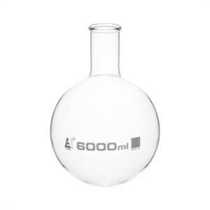 Florence Boiling Flask, 6000mL - Borosilicate Glass - Round Bottom - Narrow Neck