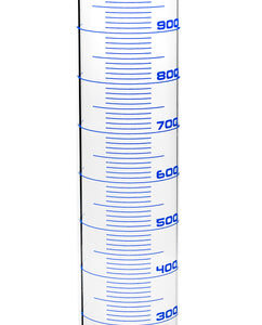Graduated Cylinder, 1000ml - Class B - Blue Graduations, Round Base