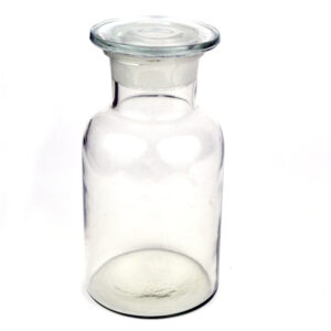 Eisco Labs Reagent Bottle Soda Glass Wide Neck with Stopper 500 mL