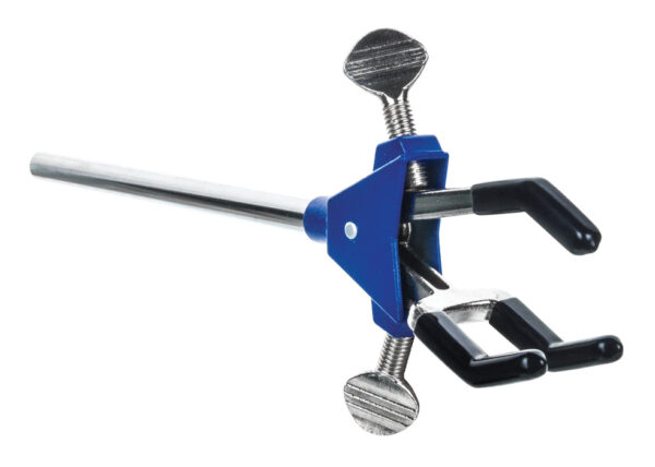 3 Finger Adjustable Clamp on Stainless Steel Rod - 2.3" Max Opening