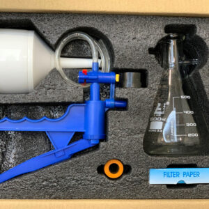 Vacuum Filtration Kit - Includes Filtering Flask, Vacuum Pump, Buchner Funnel, Filter Papers, Rubber Tubing, Stopper