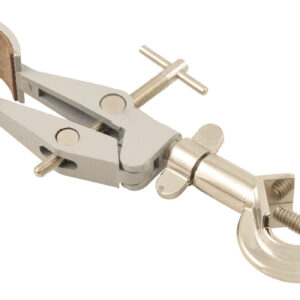 Eisco Labs Universal Clamp, Cork Lined Prongs -Holds Objects up to 2.3" [60mm] wide - with Boss Head (Rods up to .59" [15mm] Diameter)