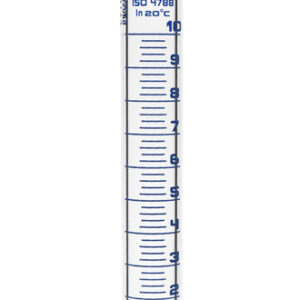 Graduated Cylinder, 10ml - Class A - Blue Graduations, Round Base