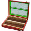 Eisco Labs BI0001C - Wooden Microscope Slide Box Holds 100 - 25x75mm Slides