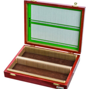 Eisco Labs BI0001C - Wooden Microscope Slide Box Holds 100 - 25x75mm Slides