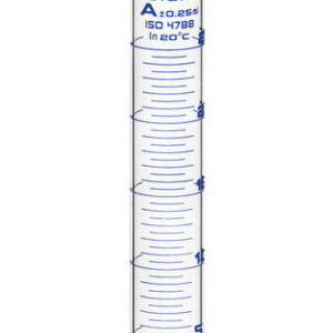 Graduated Cylinder, 25ml - Class A - Blue Graduations, Round Base