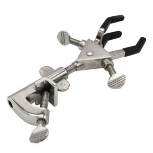Universal Retort Clamp - 3 Vinyl Coated Prongs, Double Adjustable