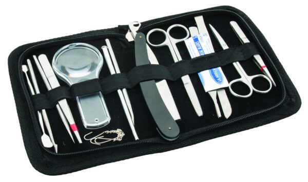 Dissection Set Advanced 14 Pcs - Stainless Steel - Leather Storage Case