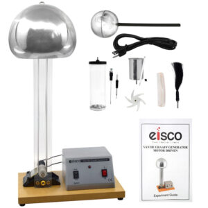 Van De Graaff Generator, Motor Driven - 120/240V, 50/60Hz - Includes Assembled Base with DC Motor, Power Cord, Discharge Wand, & Accessories