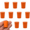 10PK Rubber Stoppers - Solid - 17mm Bottom 20mm Top 26mm Length