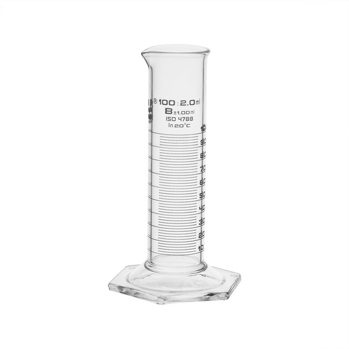 Measuring cylinder, 25ML - class b - squat form, white