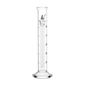 Graduated Cylinder, 50ml - Class B - White Graduations, Round Base