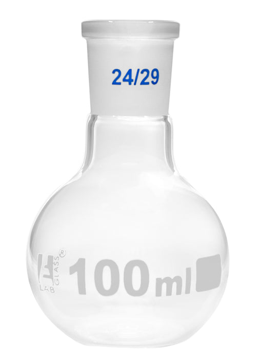 Florence boiling flask, 100ML - 24/29 joint, interchangeable - borosilicate