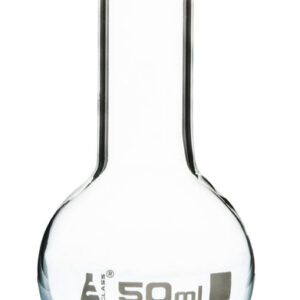 Boiling Flask 50ml - Borosilicate Glass - Flat Bottom Narrow Neck - Eisco Labs