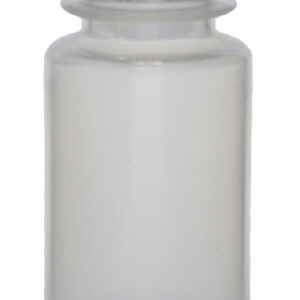60mL Rigid Plastic Reagent Bottle with Wide Mouth (0.8" ID) and Screw Cap - Polypropylene - Eisco Labs