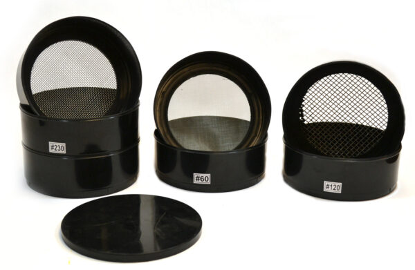 8 Piece Plastic Sieve/ Strainer - Stainless Steel Mesh - Eisco Labs