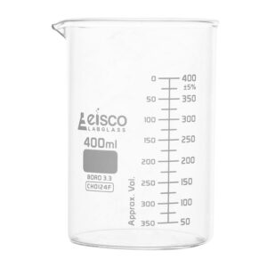 Beaker, 400ml - ASTM - Low Form, Dual Scale Graduations - Borosilicate Glass