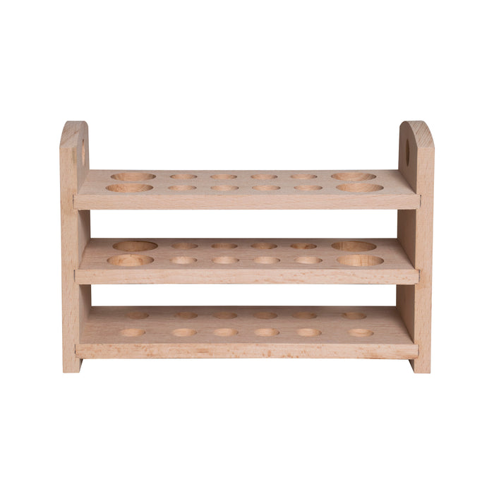 Wooden test tube stand - 3 tier - holds 12