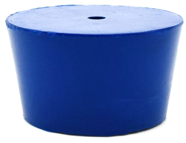 10PK Neoprene Stoppers, 1 Hole - ASTM - Size: #8.5 - 36mm Bottom, 43mm Top, 25mm Length