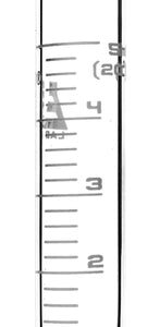 Graduated Centrifuge Tube, 5ml - Borosilicate 3.3 Glass, Conical Shape - 0.2ml White Graduations - Eisco Labs