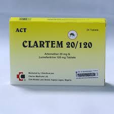 Clartem 20/120 mg by 24 tablets, adult Antimalaria myAllschoolabs.com