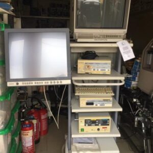 stack system. sony trinitron monitor, olympus otv s6 camera control, CLV-S20 light source and UHI Insufflator