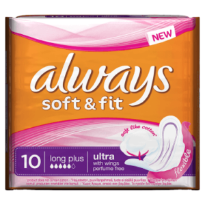 Always Soft & Fit Long Plus With Wings by 10
