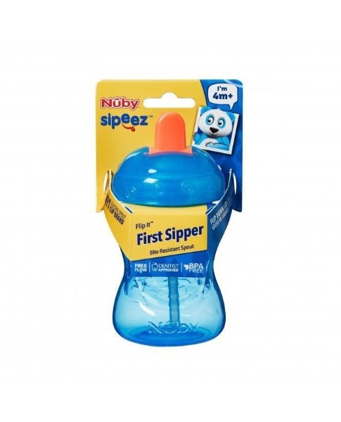 Nuby Sipeez Flip It First Sipper Cup - Blue