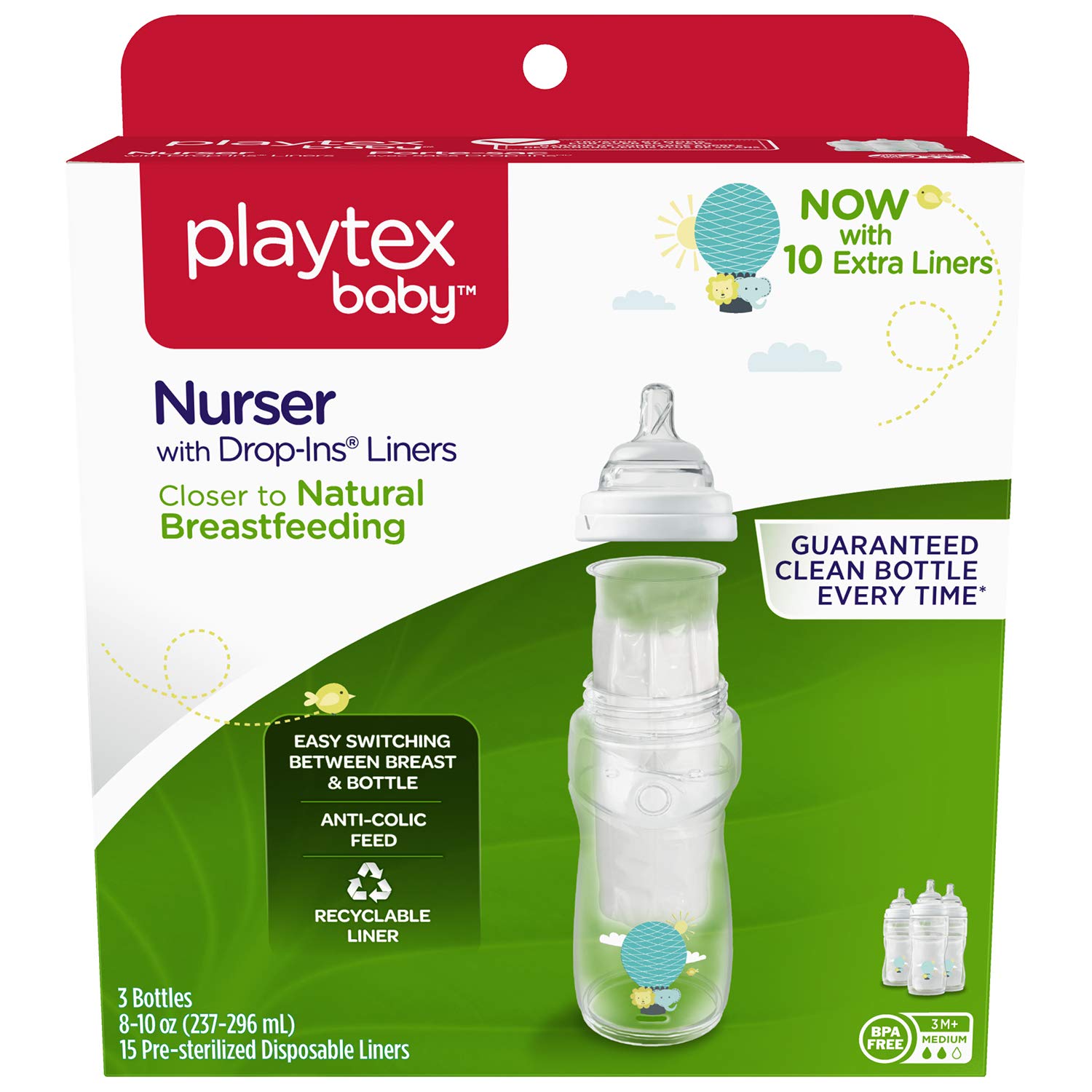 Playtex Baby Nurser 3 Bottles