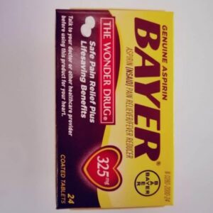 GENUINE BAYER ASPIRIN 325MG THE WONDER DRUG *24 COATED TABLETS