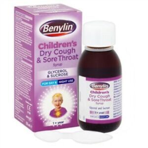 Benylin Children Cough Sore Throat Syrup, 125ml