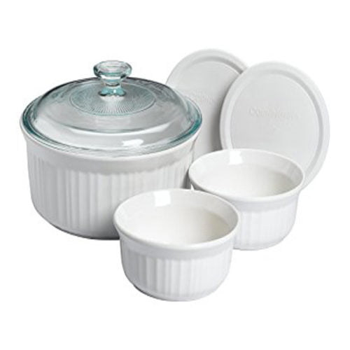 Corningware French White 6-Piece Ceramic Bakeware Set 1074887