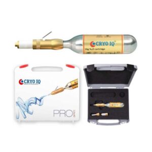 CryoIQ Pro with LED Light for 16 Gram Gas, & Gas cartridge 25 Gram No2 with Valve