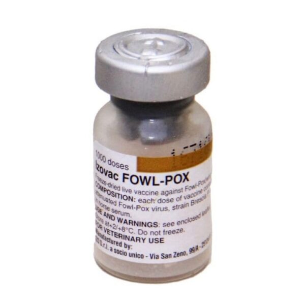 Fowlpox Vaccine (Large Dose Vial | 500 | 1000) + Transport Flask