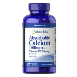 Puritan’s Pride Absorbable Calcium 1200mg Plus Vitamin D3 25mcg