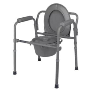 PORTABLE COMMODE CHAIR FOR PATIENTS | RAISED TOILET SEAT WITH HANDLES